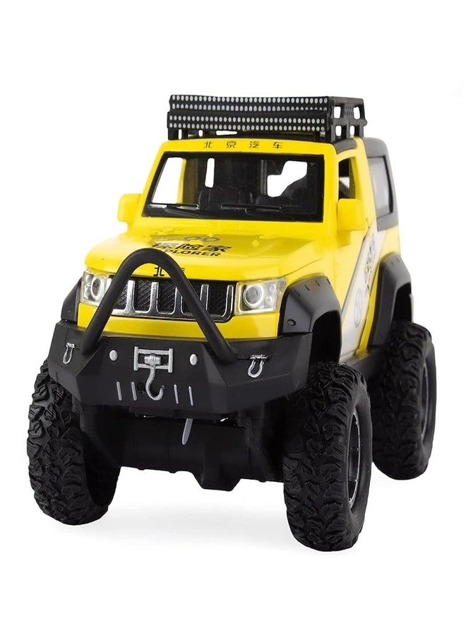 VARIYA ENTERPRISE® 1:32 BAIC Jeep Toy Car Metal Pull Back Diecast Car with Openable Door and Sound Light, Gifts Toys for Kids【 Yellow 】 - Image 1